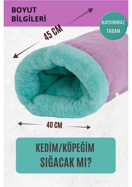 Mağara (45X40CM) - Modern Kedi/köpek Mağara Yatak, Saklanma Alanı, Sakinleştirici, Konforlu (Mint) modelleri