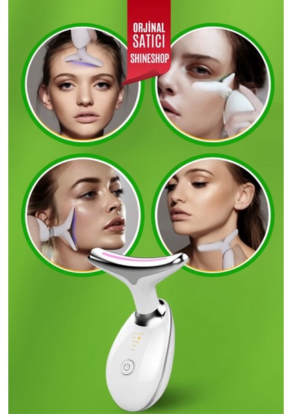 7 Farklı Işık Modlu Titreşimli Boyun ve Yüz Ems Güzellik Cihazı fırsatları