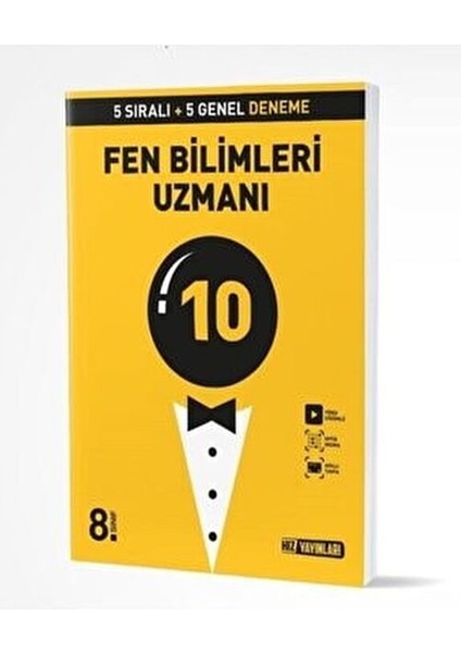 8. Sınıf Fen Bilimleri Uzman 10'lu Deneme 120 Sayfa Türkçe 2020 Basım fiyatları