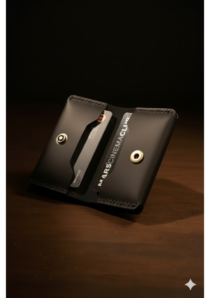 Gerçek Deri El Yapımı Hakiki Deri Cüzdan Kartlık Italyan Dikiş Premium Hakiki Deri