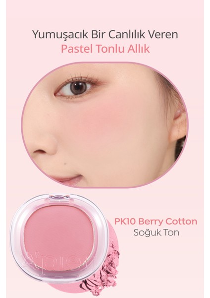 Cilde Yumuşak ve Doğal Renk Veren Pastel Tonlarda Allık A'pıeu Juicy-Pang Pastel Blusher (PK10) fiyatları