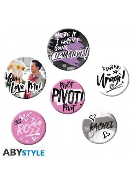 Frıends - Badge Pack - Doodle X4 -Pin - Rozet - BP0817