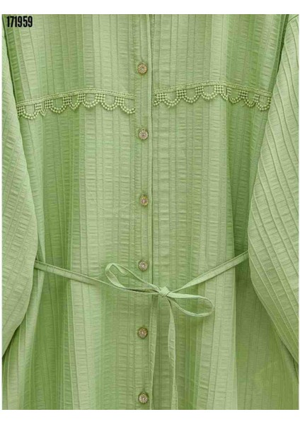 Taşlı Düğmeli Beli Bağlamalı Dantel Detaylı Gömlek, Kırmızı Gül Figürlü Kolye Hediye fiyatları