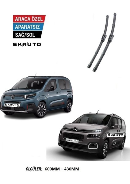 Citroen Berlingo (K9) Ön Cam Muz Silecek Takımı (2019-2025)