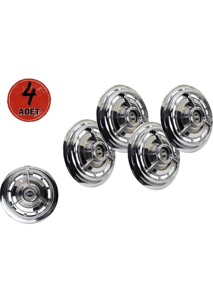 Jant Kapağı Kırılmaz Ss Model 16" Abs Krom Paslanmaz 4'lü (Takım Olarak)