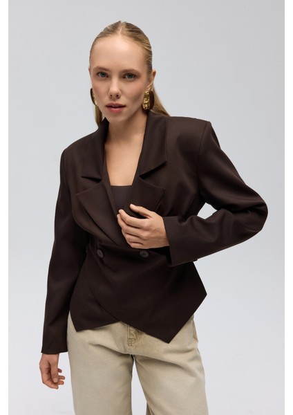 Norbury Üçgen Detay Kahve Blazer