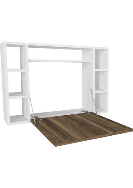 Airdesk Duvara Monte Çalışma Masası Beyaz - Ceviz fırsatları