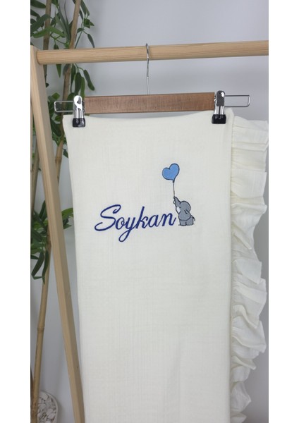 Müslin Yeni Doğan 4katlı Organik %100PAMUK Kişiye Özgü Nakışlı Hastane Çıkış Seti (Filli Model-2) fırsatları