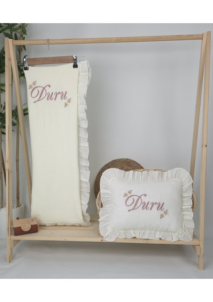 Müslin Yeni Doğan 4katlı Organik %100PAMUK Kişiye Özgü Nakışlı Hastane Çıkış Seti (Papatya Model-5) fiyatları