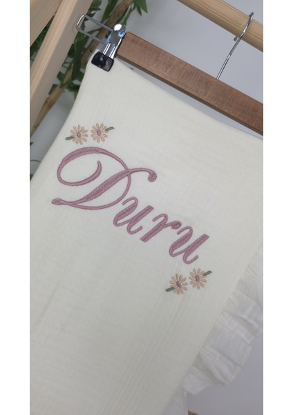 Müslin Yeni Doğan 4katlı Organik %100PAMUK Kişiye Özgü Nakışlı Hastane Çıkış Seti (Papatya Model-5) fırsatları