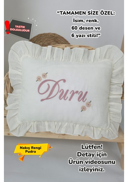 Müslin Yeni Doğan 4katlı Organik %100PAMUK Kişiye Özgü Nakışlı Hastane Çıkış Seti (Papatya Model-5)