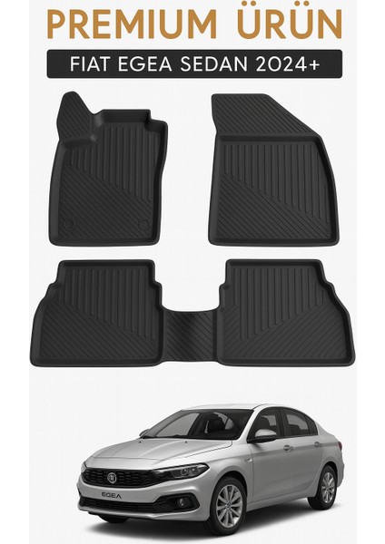 Fiat Egea Sedan 2015-2025 Uyumlu 3D Oto Paspas Premium