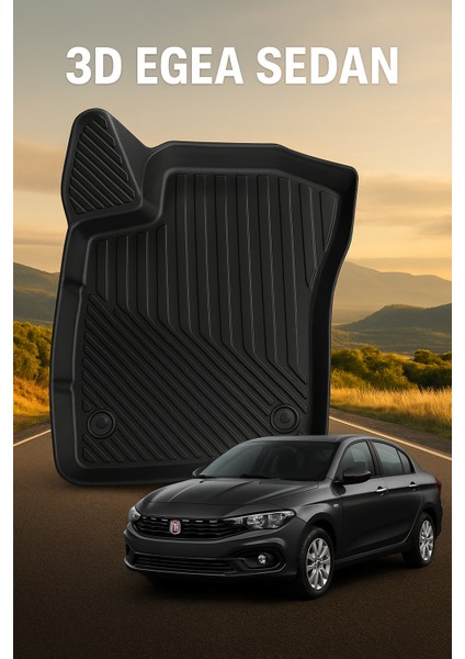Fiat Egea Sedan 2015-2025 Uyumlu 3D Oto Paspas Premium modelleri