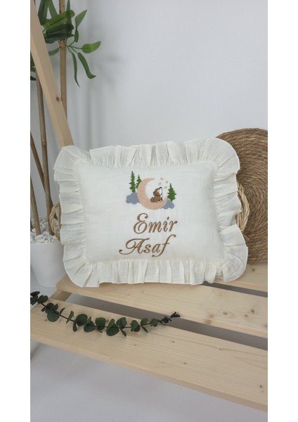 Müslin Yeni Doğan 4katlı Organik %100PAMUK Kişiye Özgü Nakışlı Hastane Çıkış Seti (Kurt Model-1) fiyatları