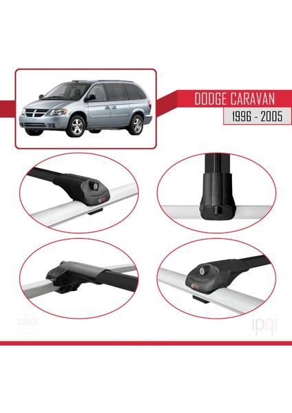 Dodge Caravan 1996-2005 Arası ile Uyumlu Ace-1 Ara Atkı Tavan Barı Siyah 3 Adet fırsatları