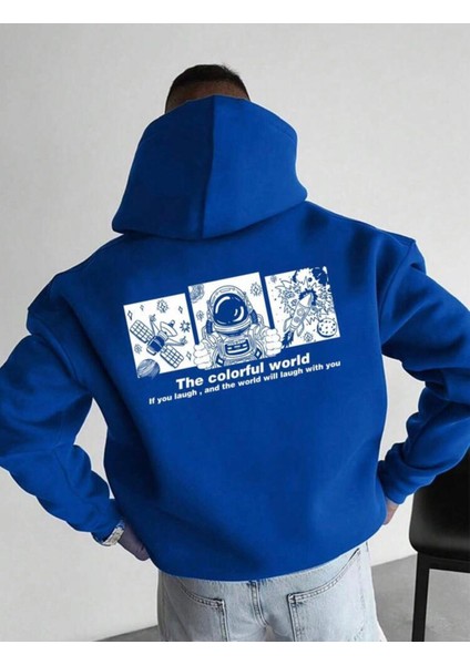 Unisex The Colorful World Baskılı Oversize Sweatshirt