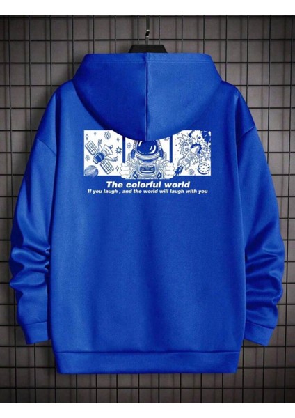 Unisex The Colorful World Baskılı Oversize Sweatshirt fiyatları