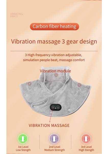 Elektrikli Isıtmalı Titreşimli Omuz Masajı Isıtıcı Şal (Yurt Dışından) fırsatları