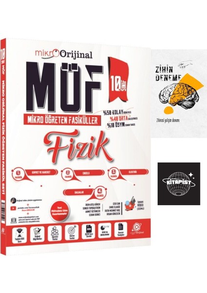 Orijinal Mikro 10. Sınıf Fizik Möf Mikro Öğreten 4 Lü Fasikül SETI+ZIHINDENEME-KD296