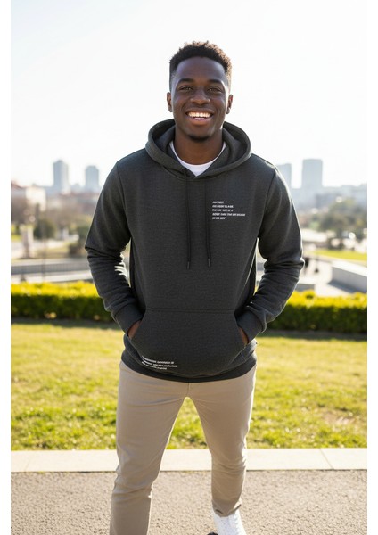 Juan Kapüşonlu Erkek Sweatshirt Antrasit modelleri