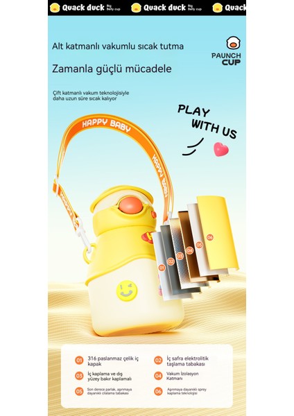 Çocuk Isıtmalı Bardağı 316 Paslanmaz Çelik Suluk (Yurt Dışından) fırsatları