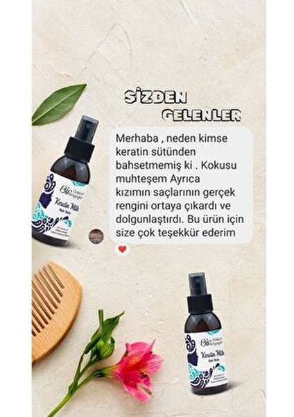 Keratin Milk Saç Tonic Dökülme Karşıtı Nemlendirici 100 ml Kadınlar İçin