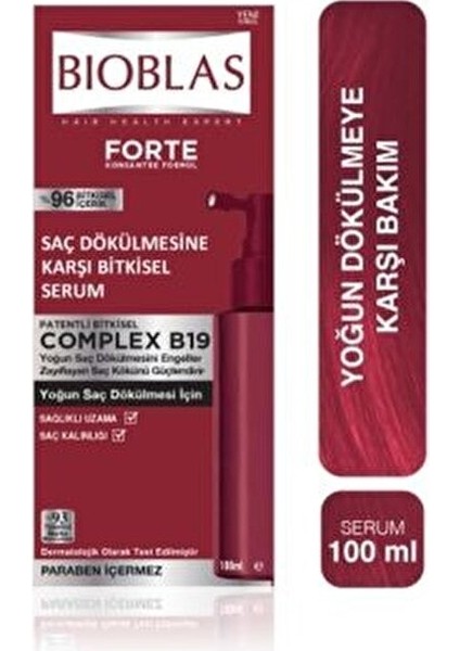 Forte Bitkisel Serum Dökülmeye Karşı Güçlü Etki 100 ml Paraben İçermez fiyatları