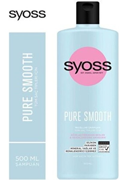 Pure Smooth Micellar Şampuan Tüm Saç Tipleri İçin Besleyici Etki 500 ml fiyatları