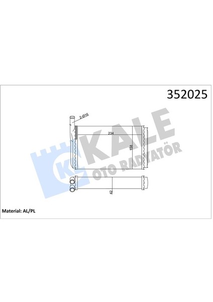 Kalorifer Al/mknk 80-Coupe-90-Porsche 924-CADDY I-Golf I-Jetta I-Passat-Santana-Scırocco 84 87