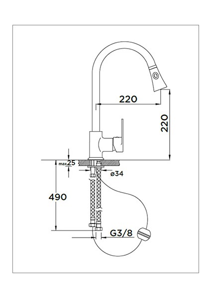 Spiralli Tek Gövde Eviye Bataryası Kod 679 fiyatları