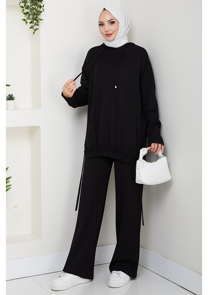 Aris Oysho Tunik Pantolon Ikili Takım 1611 - Siyah fırsatları