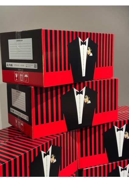 Smokin Desenli Kutu Nikah & Düğün 10 Lu Hediye Gelin Kutusu Damat Kutusu Söz Kutusu fiyatları