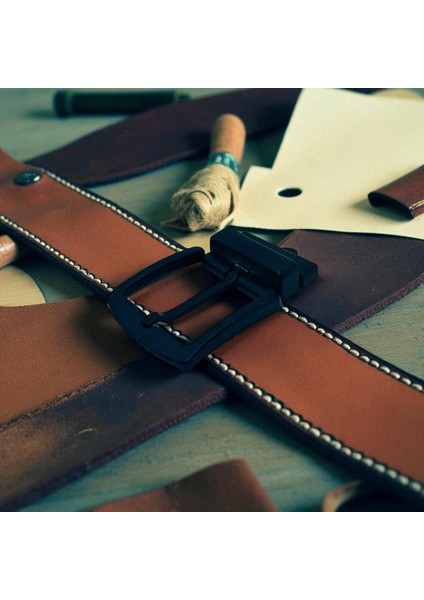 Kemer Tokası 4,5 cm Döner Kafa 1 Adet Siyah Boyalı (Leathercraft, Deri Hobi)