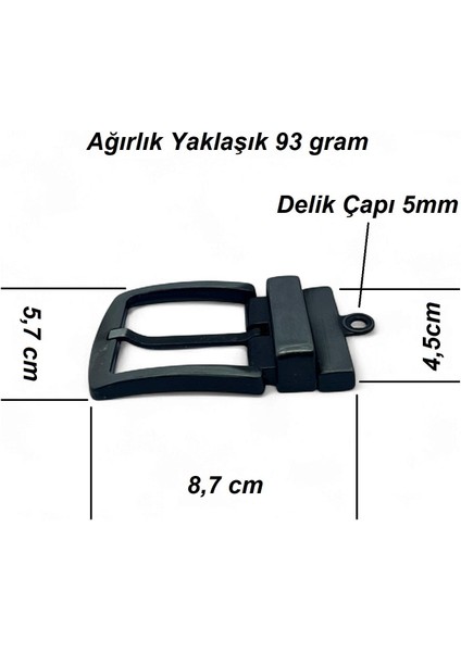 Kemer Tokası 4,5 cm Döner Kafa 1 Adet Siyah Boyalı (Leathercraft, Deri Hobi) modelleri