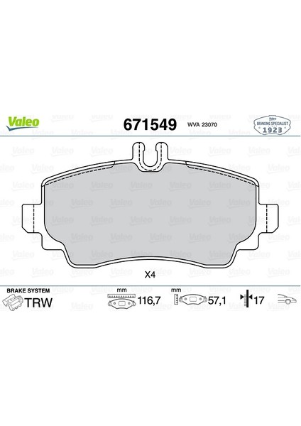 Fren Balatası On Mercedes A-Class W168 99 04