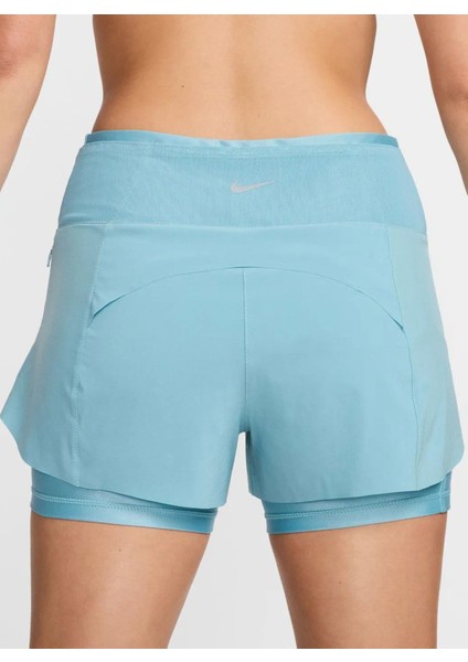 Dri Fit Swift 3in 2n1 Short Kadın Reflektörlü 3 Cepli Taytlı Şort Mavi fiyatları
