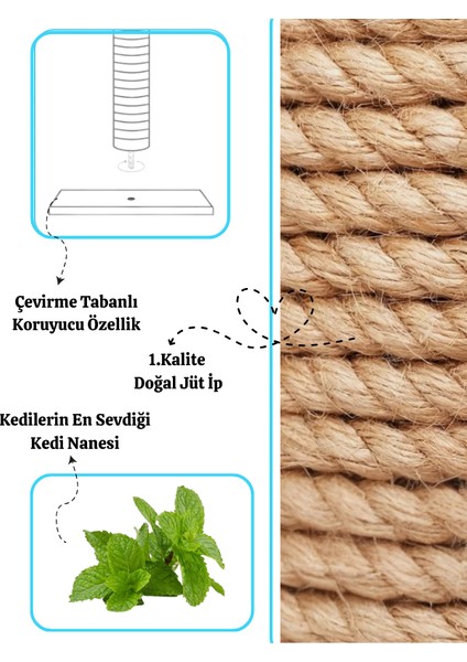 Büyük Boy | 117 cm Çok Katlı Kedi Tırmalama Tahtası | Beyaz Renk | Peluş Kaplama | Modern Tasarım | Kediler Için Oyun, Tırmalama, Dinlenme ve Yatak Alanı Sunan Dayanıklı ve Şık Kedi Mobilyası