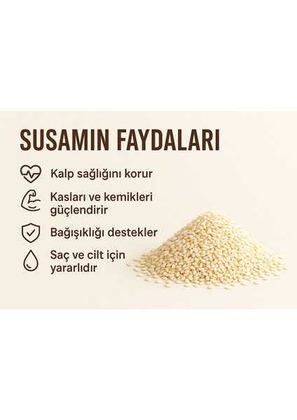 Doğal Susam 100 gr – %100 Katkısız, Taze Kavrulmamış Çiğ Beyaz Susam 100G fiyatları