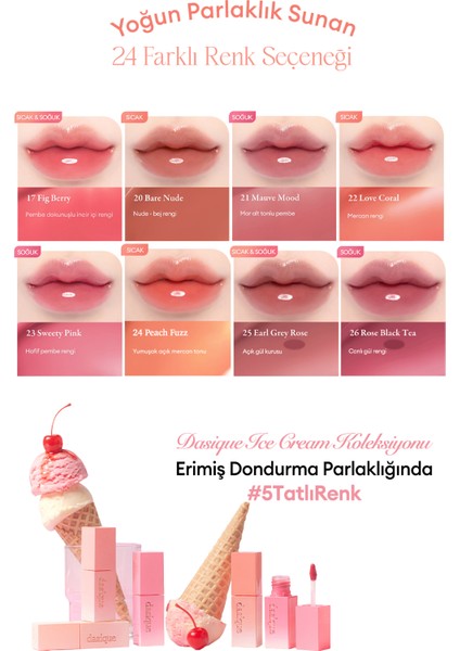 Yoğun Parlaklık ve Canlı Renkler Sunan Kalıcı Tint Dasıque Juicy Dewy Tint (#10 Berry Choux) indirimleri