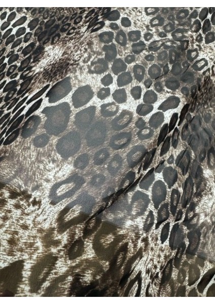 Multi Şifon Leopar Desen Kumaş