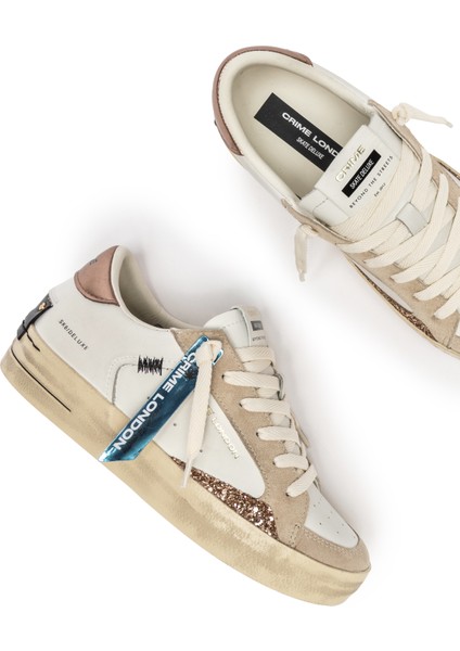 Kadın Sneaker ( Günlük) 25100AA8 Crime London Sk8 Deluxe White indirimleri