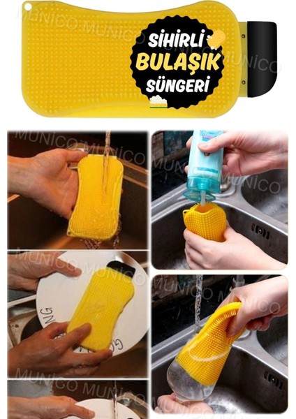 Ergonomik Silikon Sünger Fırça, Mutfakta Temizlikte Mükemmel Performans modelleri