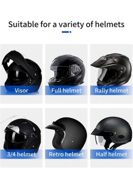 BT31 Kask Kulaklık Bluetooth 5.0 Motosiklet Interkom Su Geçirmez Kablosuz Kulaklık - Lisinya