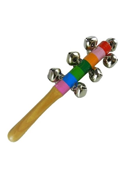 2'li Ahşap Saplı Ritim El Zili Metal Boncuklu Çocuk Müzik Aleti Çıngırak Tef indirimleri