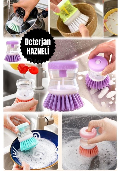 Çok Amaçlı Temizlik Fırçası ve Sabun Dağıtıcı, Pratik ve Kullanışlı Tasarım
