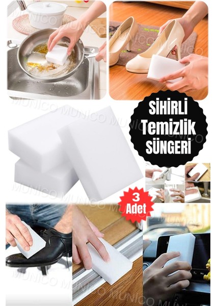 3’lü Çok Amaçlı Temizleme Süngeri Seti, Mutfak ve Ev Temizliği Için modelleri