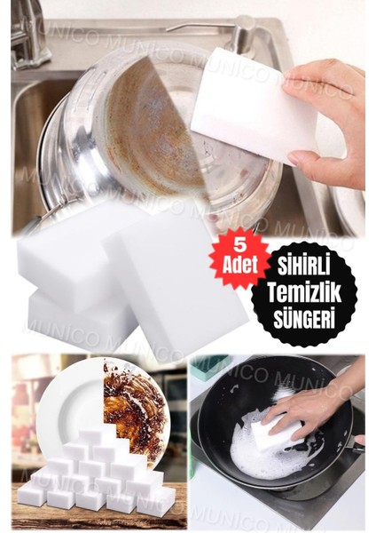 5'li Parlatıcı Temizleyici Set, Iz ve Çizik Giderici, Çok Amaçlı Temizleme Paketi