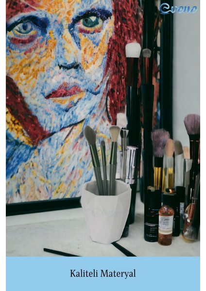 Beyaz Makyaj Organizeri ve Fırçalık, Şık ve Pratik Düzenleyici fırsatları