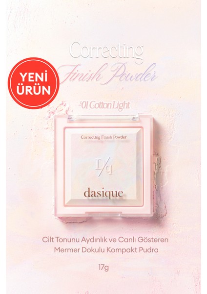 Ton Eşitleyici & Sabitleyici Fırınlanmış Pudra Dasıque Correcting Finish Powder (#01 Cotton Light)