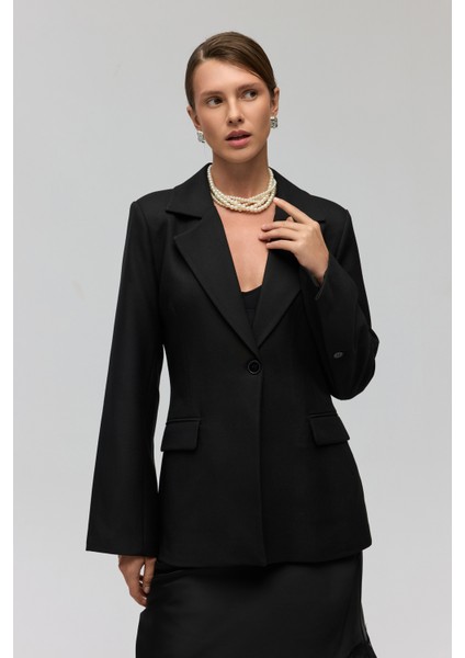 Lecco Dar Kesim Siyah Blazer